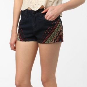 URBAN OUTFITTERS BDG Embroidered Festival Denim Shorts